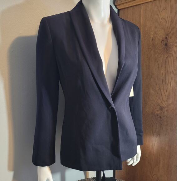 NWT HILLARD & HANSON Womens Black Belted Blazer 4 Single Button Removable Sash - Picture 10 of 14